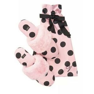 victoria secret slipper polka dot  medium 7-8, NWT